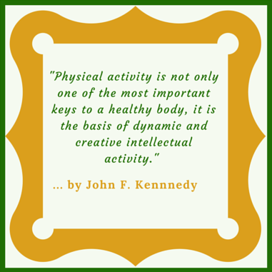 A quotation for the Core Strengthen and Balance Program about the many benefits of regular physical activity.