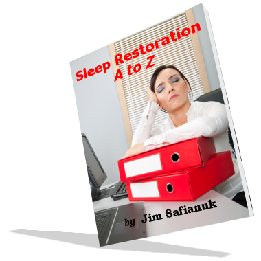The larger cover photo shows a woman who is sleep deprived. It represents the need for quality sleep and is described fully in the e-book entitled Sleep Restoration A to Z.
